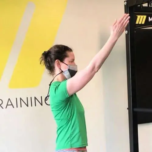 Kira's Baseline Shoulder Flexion range of motion